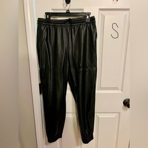 Leather jogger pants size small target
